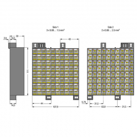 WAGO | 726-821 | MATRIX PATCHBOARD; 80-POLE; MARKING 1-80; C