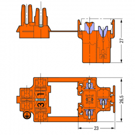 WAGO | 730-103 | SOCKET WITH AUTO CUTTING OF LIVE CONDUCTOR