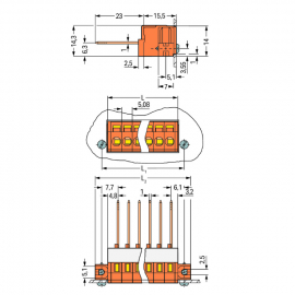 WAGO | 731-162 | FEEDTHROUGH TERMINAL BLOCK; PLATE THICKNESS