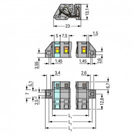 WAGO | 731-533/031-000 | 1-CONDUCTOR FEMALE CONNECTOR, ANGLE