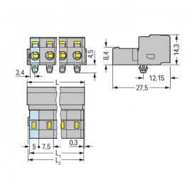 WAGO | 731-602/018-000 | 1-CONDUCTOR MALE CONNECTOR; SNAP-IN