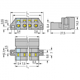 WAGO | 731-602/019-000 | 1-CONDUCTOR MALE CONNECTOR; CLAMPIN