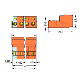 WAGO | 731-632 | 1-CONDUCTOR MALE CONNECTOR; 2.5 MM²; PIN SP