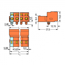 WAGO | 731-632/018-000 | 1-CONDUCTOR MALE CONNECTOR; SNAP-IN