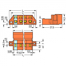 WAGO | 731-632/019-000 | 1-CONDUCTOR MALE CONNECTOR; CLAMPIN