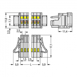 WAGO | 733-102/037-000 | 1-CONDUCTOR FEMALE PLUG; 100% PROTE