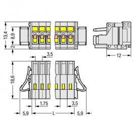 WAGO | 734-102/037-000 | 1-CONDUCTOR FEMALE PLUG; 100% PROTE