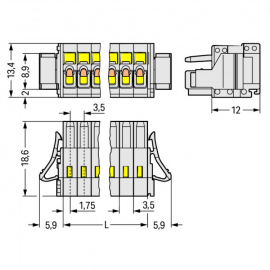 WAGO | 734-102/037-000/032-000 | 1-CONDUCTOR FEMALE PLUG; 10