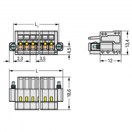 WAGO | 734-102/107-000 | 1-CONDUCTOR FEMALE PLUG; 100% PROTE