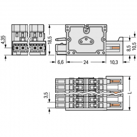 WAGO | 734-362 | 2-CONDUCTOR COMBI STRIP; 100% PROTECTED AGA