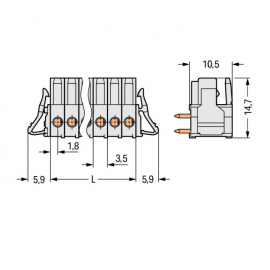 WAGO | 734-533/037-000 | THT FEMALE HEADER; 0.9 X 0.9 MM SOL