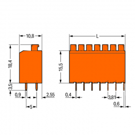 WAGO | 735-123 | PCB TERMINAL BLOCK; PUSH-BUTTON; 1.5 MM²; P