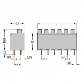 WAGO | 735-302 | PCB TERMINAL BLOCK; PUSH-BUTTON; 1.5 MM²; P