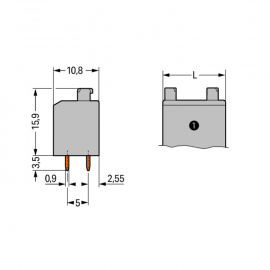 WAGO | 735-303/001-000 | PCB TERMINAL BLOCK; PUSH-BUTTON; 1.