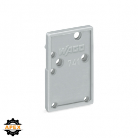 END PLATE; SNAP-FIT TYPE; 1.5 MM THICK; GRAY