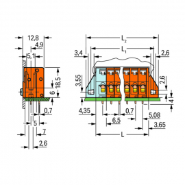 WAGO | 741-232 | PCB TERMINAL BLOCK; PUSH-BUTTON; 2.5 MM²; P