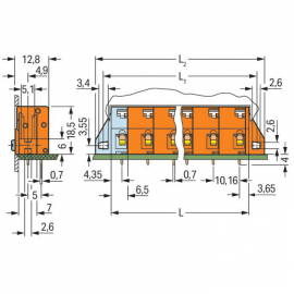 WAGO | 741-622 | PCB TERMINAL BLOCK; PUSH-BUTTON; 2.5 MM²; P