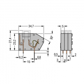 WAGO | 742-111 | STACKABLE PCB TERMINAL BLOCK; WITH FUSE MOU