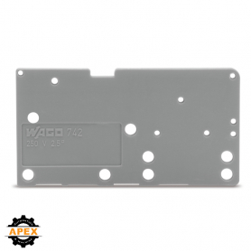 WAGO | 742-150 | END PLATE; SNAP-FIT TYPE; 1.5 MM THICK; GRA