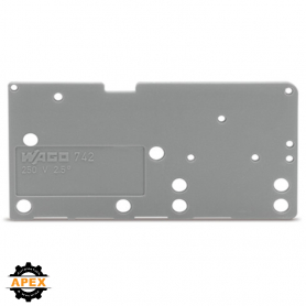 WAGO | 742-152 | END PLATE; SNAP-FIT TYPE; 1.5 MM THICK; GRA