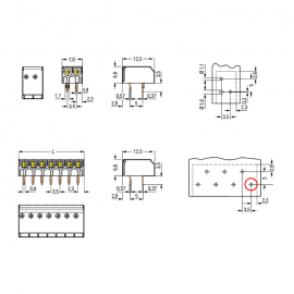 WAGO | 744-303 | PCB TERMINAL BLOCK; 1.5 MM²; PIN SPACING 3.