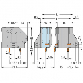 WAGO | 745-1452 | PCB TERMINAL BLOCK; 6 MM²; PIN SPACING 15