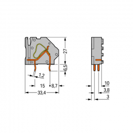 WAGO | 745-851/006-000 | STACKABLE PCB TERMINAL BLOCK; 16 MM