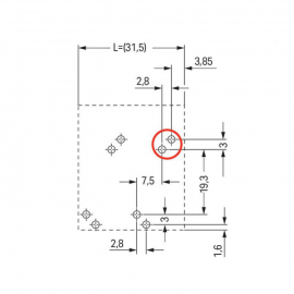 WAGO | 746-2302 | 2-CONDUCTOR PCB TERMINAL BLOCK; 10 MM²; PI