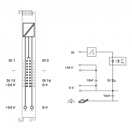 WAGO | 750-1400 | 16-CHANNEL DIGITAL INPUT; 24 VDC; 3 MS; RI