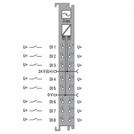 WAGO | 750-1415/040-000 | 8-CHANNEL DIGITAL INPUT; 24 VDC; 3