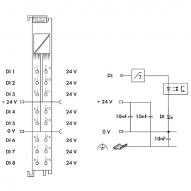 WAGO | 750-1415/040-000 | 8-CHANNEL DIGITAL INPUT; 24 VDC; 3