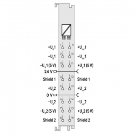 WAGO | 750-1491 | 2-CHANNEL ANALOG INPUT, DMS, LIGHT GRAY