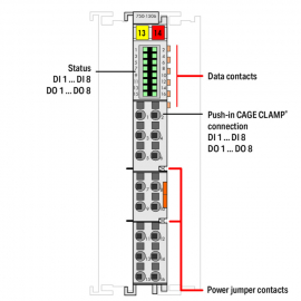 WAGO | 750-1506 | 8-CHANNEL DIGITAL INPUT/OUTPUT; 24 VDC; 0.