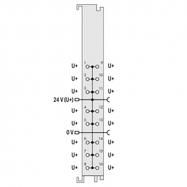 WAGO | 750-1605 | POTENTIAL DISTRIBUTION; 16-WAY, 24 V; -