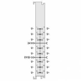 WAGO | 750-1606 | POTENTIAL DISTRIBUTION; 16-WAY, 0 V; -