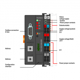 WAGO | 750-333/040-000 | FIELDBUS COUPLER PROFIBUS DP; 2ND G