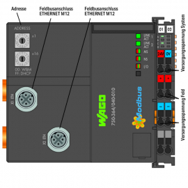 WAGO | 750-364/040-010 | FC MODBUS TCP M12 G4 XTR