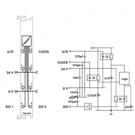 WAGO | 750-404 | UP/DOWN COUNTER; LIGHT GRAY