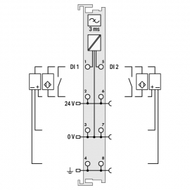 WAGO | 750-410 | 2-CHANNEL DIGITAL INPUT; 24 VDC; 3 MS; PROX