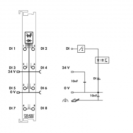 WAGO | 750-430/025-000 | 8-CHANNEL DIGITAL INPUT; 24 VDC; 3