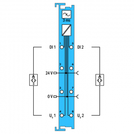 WAGO | 750-438 | 2-CHANNEL DIGITAL INPUT; NAMUR; INTRINSICAL