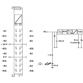 WAGO | 750-450 | 4-CHANNEL ANALOG INPUT; RESISTANCE MEASUREM