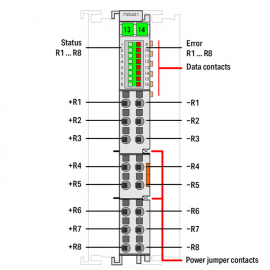 WAGO | 750-451 | 8-CHANNEL ANALOG INPUT; RESISTANCE MEASUREM