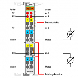 WAGO | 750-459 | 4-CHANNEL ANALOG INPUT; 0 ... 10 VDC; SINGL