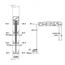 WAGO | 750-464/020-000 | 4-CHANNEL ANALOG INPUT; FOR NTC RES