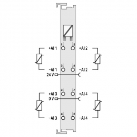 WAGO | 750-464/020-000 | 4-CHANNEL ANALOG INPUT; FOR NTC RES
