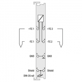 WAGO | 750-469 | 2-CHANNEL ANALOG INPUT; THERMOCOUPLE K; DIA