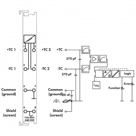 WAGO | 750-469/040-000 | 2-CHANNEL ANALOG INPUT; THERMOCOUPL