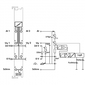 WAGO | 750-470/005-000 | 2-CHANNEL ANALOG INPUT; 0 … 20 MA;