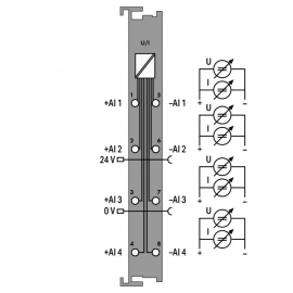 WAGO | 750-471/040-000 | 4AI, U/I DIFF, DARK GRAY